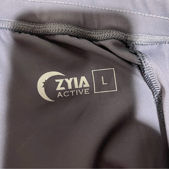 Zyia Active Peak Ankle Zipper Joggers Gray Size Large Athleisure Athletic - Picture 9 of 9